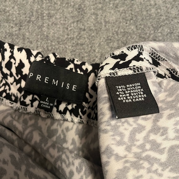 ✅Premise Midi Black & White Comfort Waist Skirt size L - Picture 5 of 9